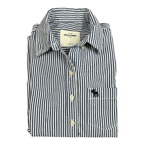 Abercrombie Kids Striped Button-Down Shirt, Long Sleeve. Boy’s, Size Large
